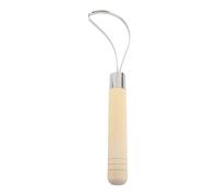 Qcwwy Bent Head Scraper Bent Loop Scraper L Shaped Tool Coconut Meat Remover Pottery Clay Sculpting Tool with Stainless Steel Head Ergonomic Wooden Handle for Pottery Crafting