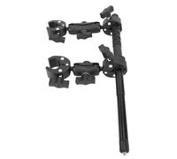 Qcwwy Bike Handlebar Selfie Stick,360° Rotation Adjustable Double Head Clamp Telescopic Motorcycle Handlebar Stick Pole Motorcycle Action Cameras Mount Kit for Cycling Camping