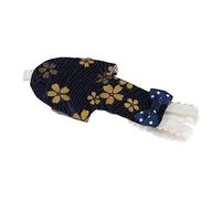 Qcwwy Bird Cleaning Grooming Tools Suit Pilot Suit Soft Cotton Adjustable Shoulder Strap with Inner Pocket and Bowknot Design for Macaw Cockatiels Budgies Finches Bird Diaper (L Tibetan Golden Flower)