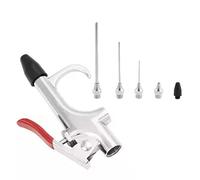 Qcwwy Blow Guns Dust Blowers Tool Kit, Zinc Alloy, Ergonomic Actuator, Perfect for Dust Removal and Inflating, Includes 5 Nozzles for Automotive and Home Use 5pc Air Compressor Blower