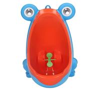 Qcwwy Boys Pee Training Urinal with Engaging Animal Shape and Aiming Game Feature Portable Plastic Wall Mounted Children Urinal for Kids Potty Training (Blue)