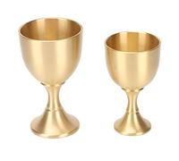 Qcwwy Brass Vintage Chalice Goblet, Chalice Gold Finish Golden Metal Retro Wine Cup Chalice Goblets Small Wine Glasses Table Decoration
