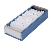 Qcwwy Business Card Holder Organizer A to Z Index Card Box for 800 Cards with Transparent Cover (Blue)