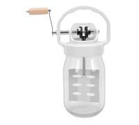 Qcwwy Butter Churn Butter Churn Traditional Manual Maker Hand Crank Jar Maker Creates Homemade Multi Functional Food Grade Glass Jar Ideal DIY Kitchen Gift