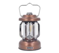 Qcwwy Camping Lights Vintage Camping Lamp Retro Portable Lantern Rechargeable LED Tent Light 3 Modes Adjustable Brightness for Outdoor Garden Patio Specialty Lighting (Brown)