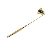 Qcwwy Candle Snuffer, Bell Shaped Iron Electroplating Extinguisher Tool Safe Smoke Free Wick Smother Anti Skid Grip Handle for Putting Out Wick Safely (Gold)