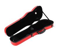 Qcwwy Carbon Fiber -Vice -storey Box with Moisture Display, Light Wearing Case for 4/4 Size, Double Shoulder Straps, Red, Robust Structure for Music Enthusiasts
