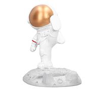 Qcwwy Cartoon Cell Phone Stand, Synthetic Resin Desktop Tablet Bracket Nordic Minimalist Space Figure Ornament Handcrafted Item 3D Visual Effect Gadget Holder for Office Car Decor (golden astronaut