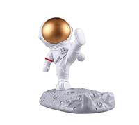 Qcwwy Cartoon Cell Phone Stand, Synthetic Resin Desktop Tablet Bracket Nordic Minimalist Space Figure Ornament Handcrafted Item 3D Visual Effect Gadget Holder (Kung Fu Astronaut Cell Phone Bracket