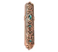 Qcwwy Carved Pattern Fashionable Sewing Needles Storage Tube for Embroidery, Zinc Alloy Vintage Needle Case for Daily Sewing Needs (Rose Gold)