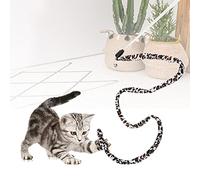 Qcwwy Cat Toy Teaser Stick Chaser Wand with Bell, Leopard Print Teaser Toy for Decreasing Boredom, Lightweight and Fashionable Cat Funny