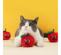 Qcwwy Catnip Toys Cat Toys Plush Interactive Fruit Shape Cat Toy with Rustling Sound for Chewing Training Play Catnip Soft Crystal Velvet