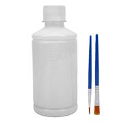 Qcwwy Ceramic Wax Resist, 250ml White Pottery Wax Resist with 2 Brushes for Artists Unglazed Pottery Hand Built Clay Artworks Mold Making Underglaze Preparation