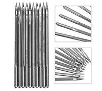 Qcwwy Chinese Shoe Patcher Needles Replacement Stainless Steel Sewing Needles for Cobbler Machine Dp16 Strong for Leather and Denim Repair Garment Accessories (SL-26)