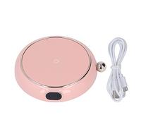 Qcwwy Coffee Mug Warmer, 3 Temperature Settings USB Powered with Auto Shut Off 55°C 65°C 75° Keep Beverages Hot No More Cold Sips for Desk Office Travel (Pink)