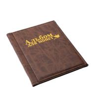 Qcwwy Coin Storage Folder, Super Transparent 250 Pockets 10 Pages Large Capacity, with PU Cover for Coins Caps Tokens Medallions Badges (Brown)