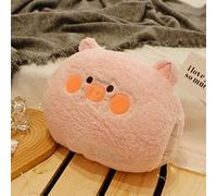 Qcwwy Cold Packs Cushion Pillows Pillow with Vivid Expression for Home Office Bedroom Cold Winter Comfort Plush Hand Warmer Pillow Cute Animal Stuffed Household (Pink 28cm)