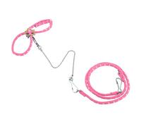 Qcwwy Collars Pet Harnesses Harness Adjustable Bunny Knot with Safety Bell for Hamsters Lizards Turtles Hamster Harness and Leash Set Small Animal Small Pet Supplies (Pink)