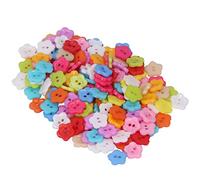 Qcwwy Colorful Flower Buttons, 200pcs, Plastic, 1.3x1.3cm, for Scrapbooking, Clothing Decoration, DIY Sewing Craft