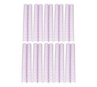 Qcwwy Comb Binding Spines, Sturdy A4 30 Ring Plastic Combs for Document Binding, Flexible 150 Pages Capacity for Teachers and Students (Purple)