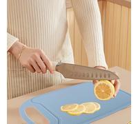 Qcwwy Convenient Easy Grip Plastic Chopping Board, Multifunctional Large Size Cutting Board for Fruit Vegetable Meat, Practical Kitchen Utensil