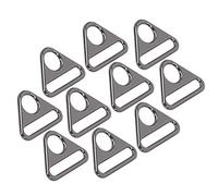 Qcwwy Craft Materials Zinc Alloy Adjustable Slide Buckle Lightweight Bag Belt Hook Rings 38mm Handbag Straps Fastener Hardware for Luggage Accessories 10 Pcs Metal Purse Buckle Metal (Gunmetal Grey)