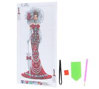 Qcwwy Crystal Art Kit 5D DIY Rhinestones Painting,Lady Pattern Crystal Painting Home Decoration Suitable for Adults Children Beginners Vivid Artistic Living Room Study Bedroom Holiday (DZ584)