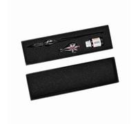 Qcwwy Crystal Glass Dip Pen with Embedded Flower Pattern, Fountain Pens