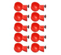 Qcwwy Cups with Threaded Automatic Chicken Water, Adjustable Water Volume, Durable Material, Set of 10 - Ideal for Birds, Quail, Turkey