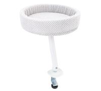 Qcwwy Desk Mounted Cat Bed Cat Desk Bed,Stable Frame Adjustable Clamp Soft Plush Kitty Rest Perch Mounted Indoor Game Island Table for Home Office