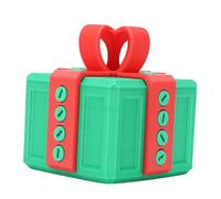 Qcwwy Desktop Accessories Printed Puzzle Box with Rotating Screw Threads Prank Present Red and Blue Present Case Decoration for Birthday Graduation and Pranks 3.6x3.4x3.4in Annoying (Red+Green)