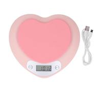 Qcwwy Digital Kitchen Scale, 1g Accuracy Heart Shape Small Lightweight Plastic Alloy Scales with Love Pattern 5kg Capacity Rechargeable Food Scale for Cooking Baking