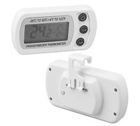 Qcwwy Digital Refrigerator Thermometer, Water Proof Fridge Freezer Thermometer Digital Display Screen Fridge Temperature Monitor Precise Measurement for Kitchens