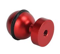 Qcwwy Diving Light Mount Diving Light Ball Head Aluminum Alloy Hard Coating Anodizing Single Ball Head Connecting Bracket Support for Flashlight Arm Camera Dive (Red)