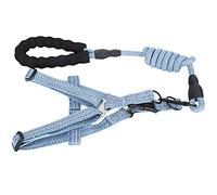 Qcwwy Dog Collars Leashes Set EscapeProof Vest Style Harness with Foam Handle for Walking Running Training Outdoor Adventures Dog Harness and Leash (L (suitable for 15-45 pounds))