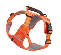 Qcwwy Dog Harness and Leash Set Reflective Adjustable Breathable Pet Vest with Double D-Ring and Tag Hook for Small Medium Large Dogs Walking Outdoor Travel (XL)