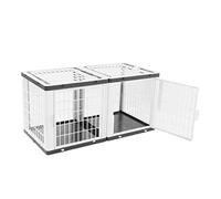 Qcwwy Dog Houses Cat Cages Dog Cage with Thickened Foot Pads Upgraded Doors for Indoor Pets Cats Easy Clean Large Plastic Cat House Multi Layer Luxury Large Plastic House