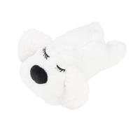 Qcwwy Dog Toys with Real Heartbeat for Dogs Cats Anxiety Relief Interactive Stuffed Animal Plush Toy Pet Comfort Calming Aid Heartbeat Puppy (White)