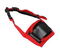Qcwwy Dog Training Products Barking Chewing Comfortable Adjustable Breathable Mesh with Reflective Tape for Small Medium Large Dogs Dog Muzzle Anti Bite (Red)