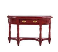 Qcwwy Dollhouse Middle Table Miniature Cover Wood Model Office 1:12 Earth Decoration for a Home Doll for Children