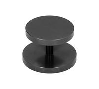 Qcwwy Double Sided Coffee Tamper, Professional Aluminum Tool with 51mm and 58mm Flat Bases for Ground Compression (Black)