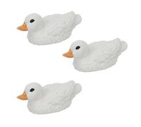 Qcwwy Duck Statue, 3Pcs Floating Duck Decoration Realistic Figurine Pond Décor Garden Lawn Patio Outdoor Statue Ornament Floatable Mallard Ducklings Ornament Decoration (B 7.5x9.1in)
