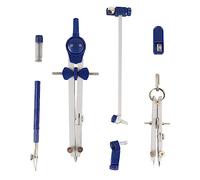 Qcwwy Durable Compass Geometry -Set Shaatterproof Box Packing Extensible Math Compass Set for Drawing The Geometry Class, Strong Zincleculation Material, Suitable for The Mechanical Construction