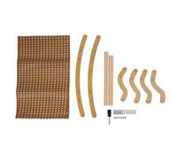 Qcwwy Elevated Cat Bed Dog Bed, Wooden Rattan Mat Breathable Raised Pet Cot Standing Cat Chair Pet Furniture Suitable for Kitty, Puppy, Rabbit, Bunny and Small Animal