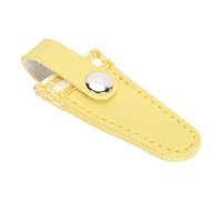 Qcwwy Embroidery Scissors Sheath, Multipurpose Scissors Protective Cover PU Leather Protective Case for Sewing Quilting (Yellow)