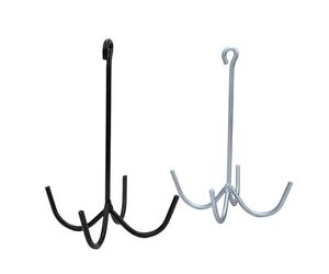 Qcwwy Equestrian Equipment Rack 4 Prong Horse Tack Hooks Robust Equestrian Gear Organizer for Mounting Tack Rooms Stables Barns Trailers Garden Breeding