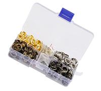 Qcwwy Eyelet Grommet Set Brass and Iron Build | eyelet grommet set for bag decoration durable four color variety 5mm height silver iron leather crafts enthusiasts