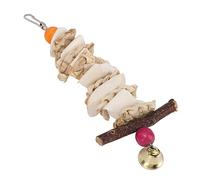 Qcwwy Fiber -shaped Toys for Hoods with bells: Add the Design of Bone Squid, Additional Step for Parrots and Other Climbers (20CM)