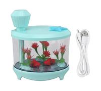 Qcwwy Fish Tank Model, Essential Oil Car Humidifying Appliance Low Noise Bedroom Vaporizer Unit Cute Fish Tank Shaped Humidifier for Car Bedroom Study Room (Green)