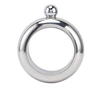 Qcwwy Flask Bangle Bracelet, Stainless Steel Concealed Hip Flask Bracelet Wine Jug with Funnel Drinking Bottle Kitchen Wine Container for Carrying Wine Whiskey Drinks
